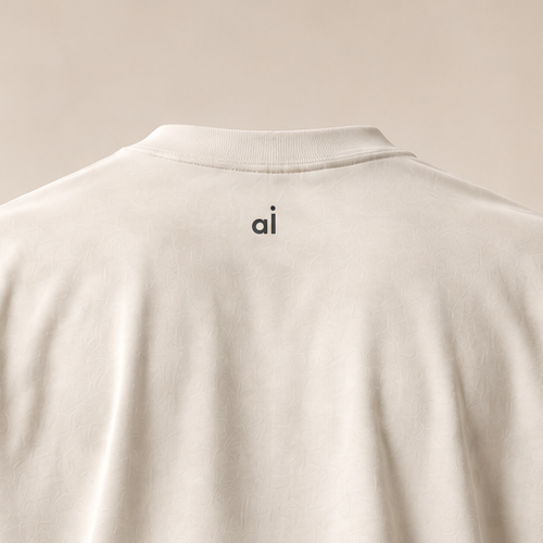 T-shirt sui chäsflade — Appenzell Rhodes-Intérieures, écru — gros plan inscription dos (recadrage)