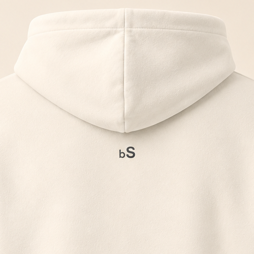 Hoodie läckerli — Bâle-Ville — bone — gros plan inscription dos (recadrage)