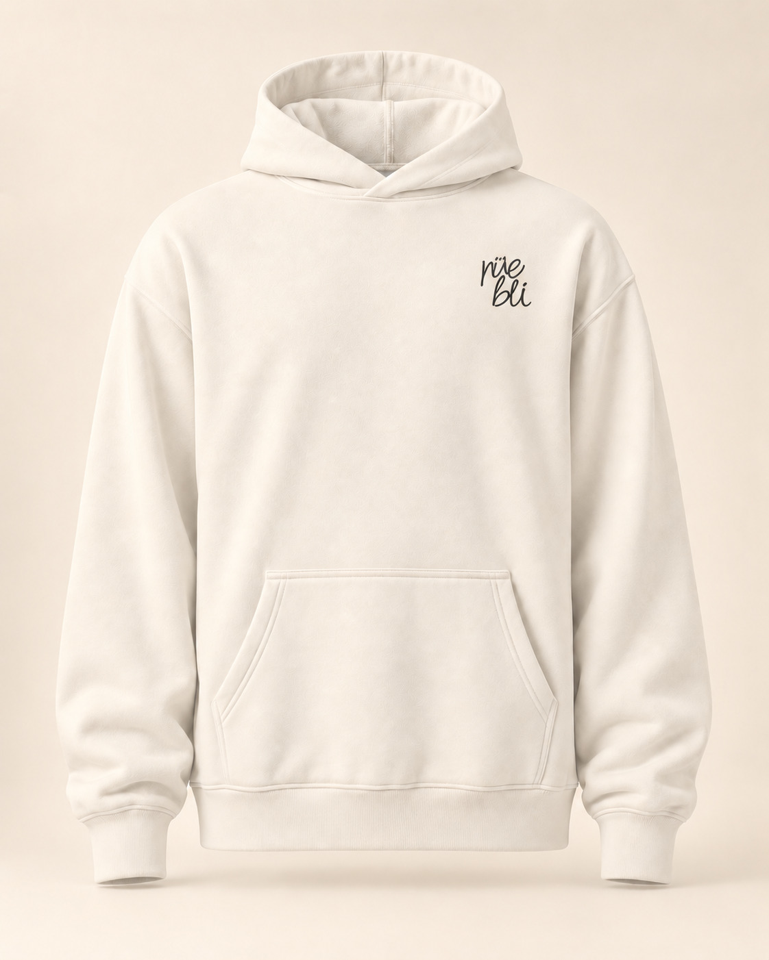 Hoodie rüebli — Argovie — bone — vue face sans mannequin — manuscrit