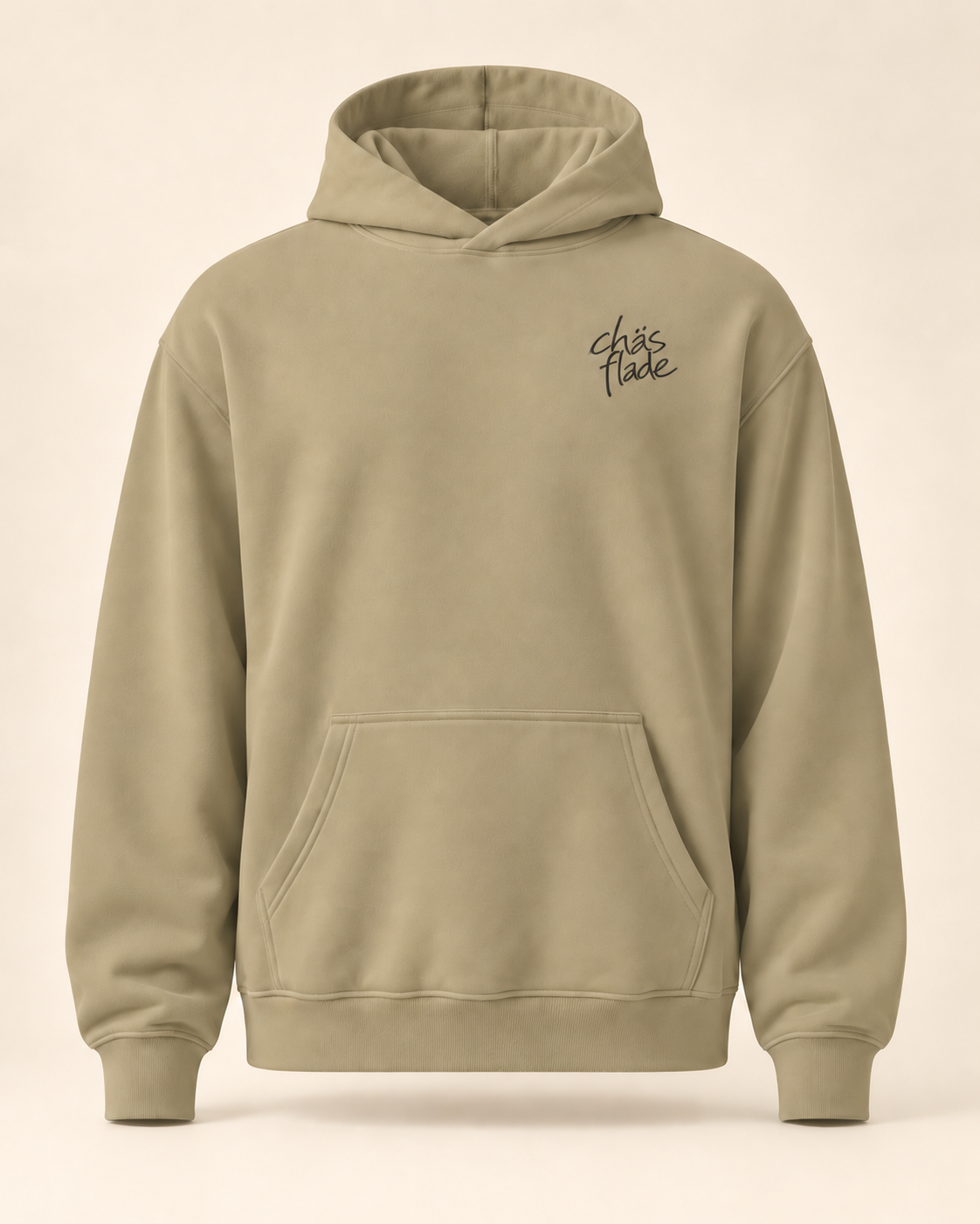 Hoodie chäsflade — Appenzell Rhodes-Intérieures — sand — vue face sans mannequin — manuscrit