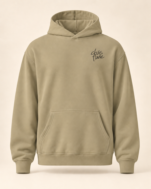 Hoodie chäsflade — Appenzell Rhodes-Intérieures — sand — vue face sans mannequin — manuscrit