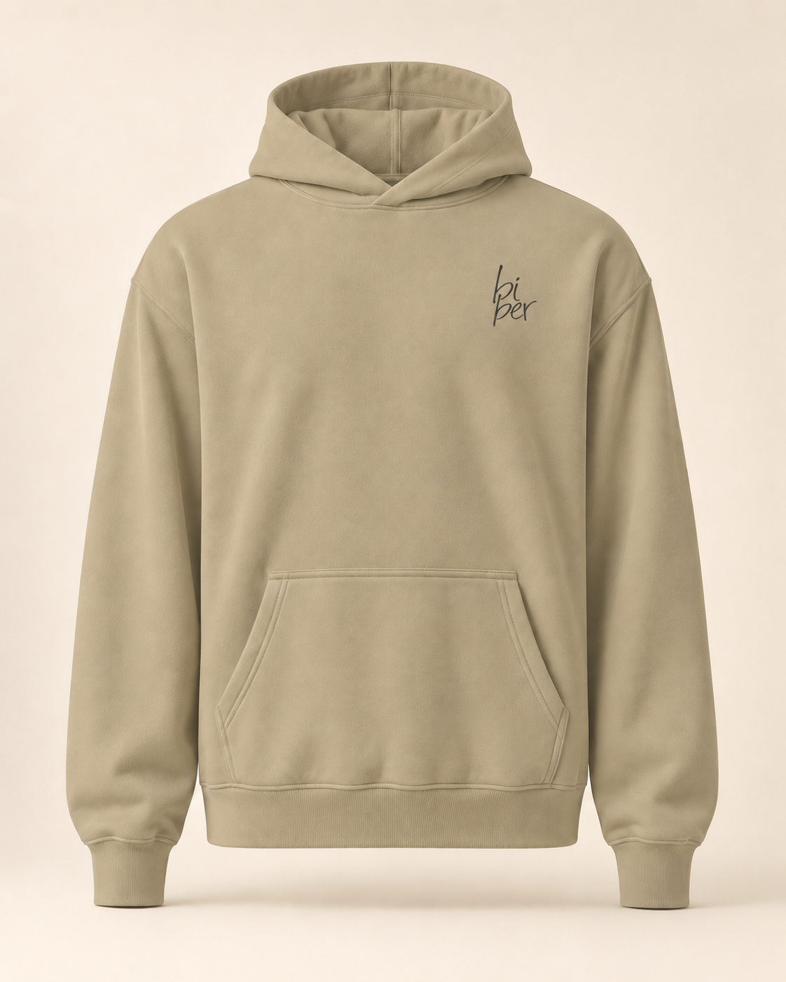 Hoodie biber — Appenzell Rhodes-Extérieures — sand — vue face sans mannequin — manuscrit