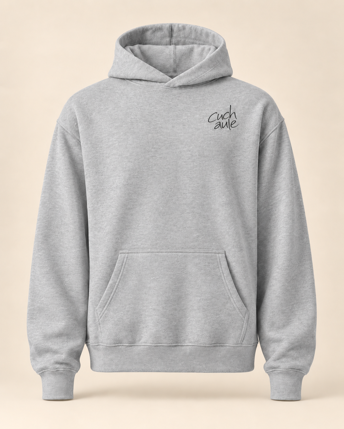 Hoodie cuchaule — Fribourg — athletic-heather — vue face sans mannequin — manuscrit