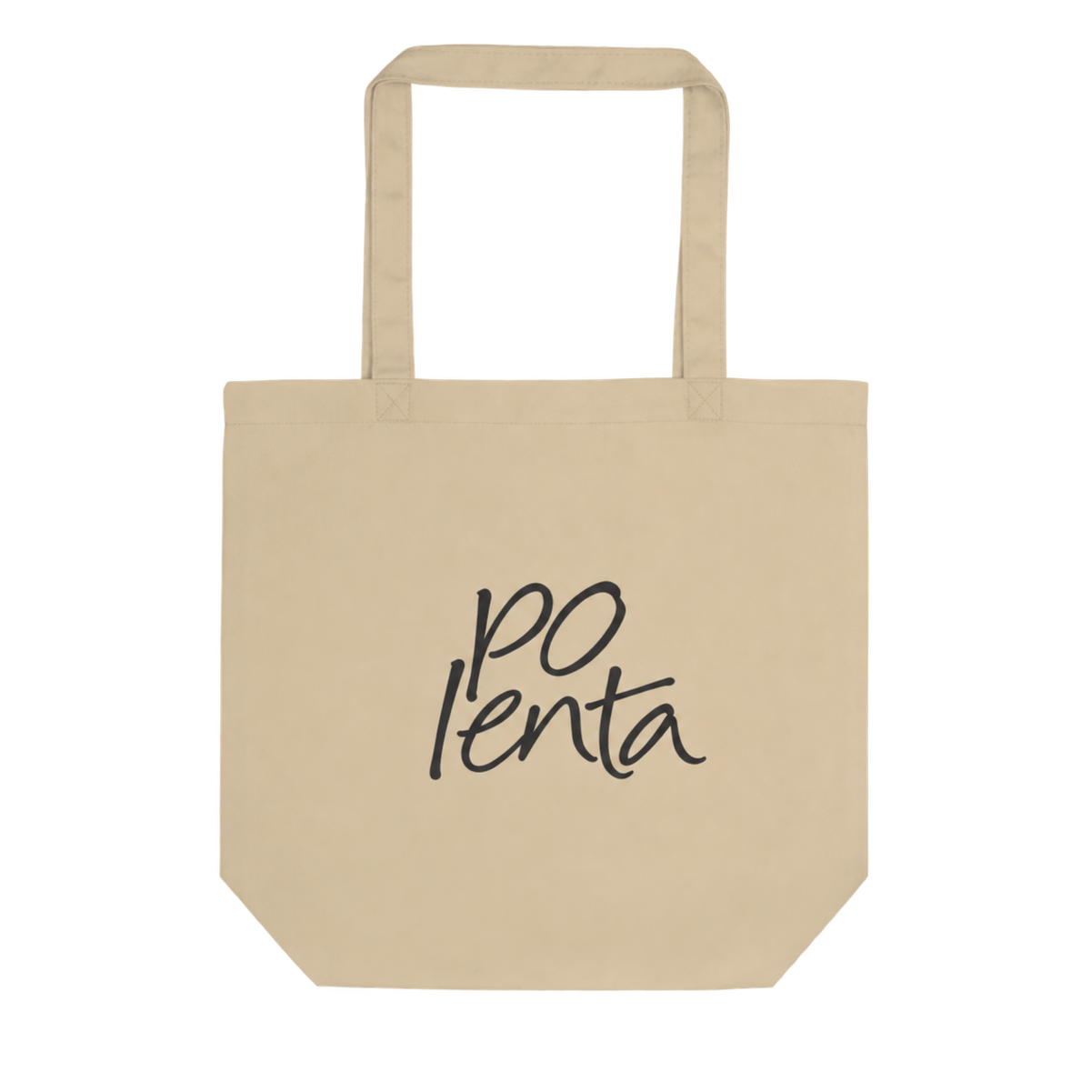 Tote bag sui polenta — Tessin, coton naturel — manuscrit