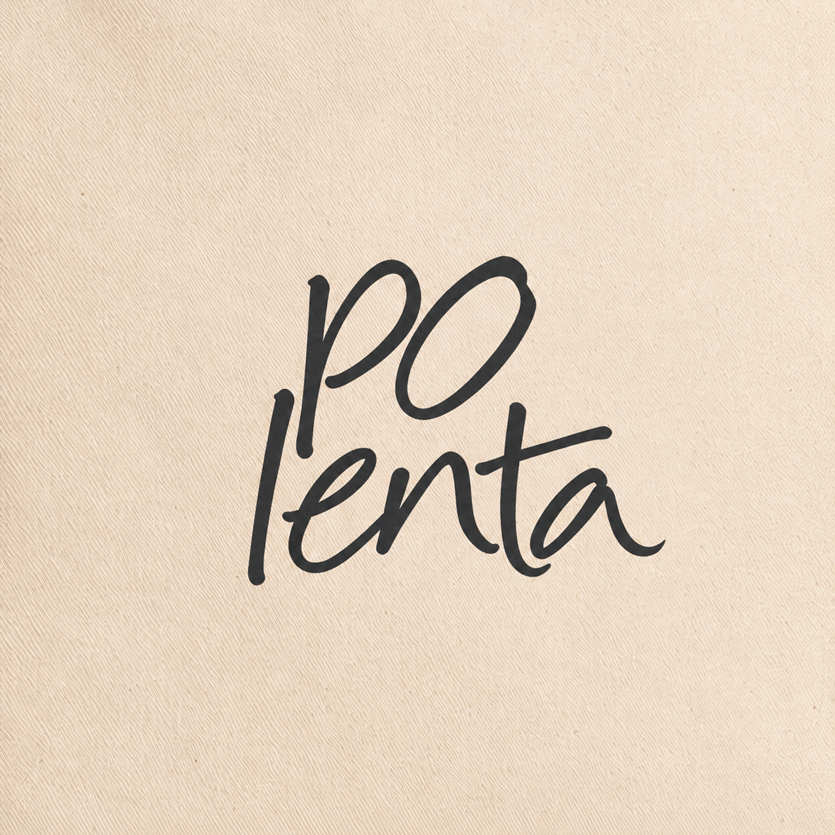 Tote bag polenta — Tessin — gros plan inscription devant (recadrage) — manuscrit
