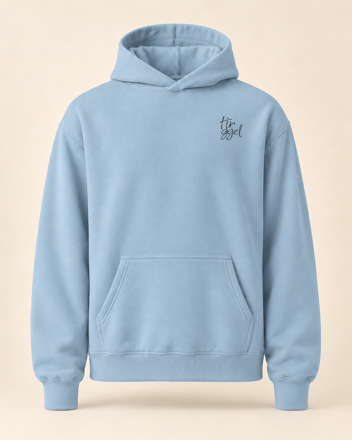 Hoodie tirggel — Zurich — carolina-blue — vue face sans mannequin — manuscrit