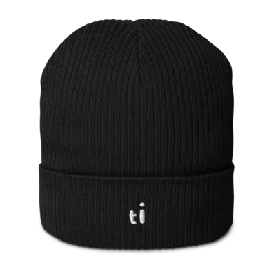 Bonnet sui ti — Tessin, noir, broderie blanche