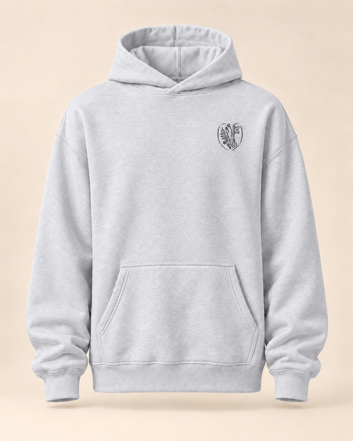 Hoodie écusson — Genève — athletic-heather — face