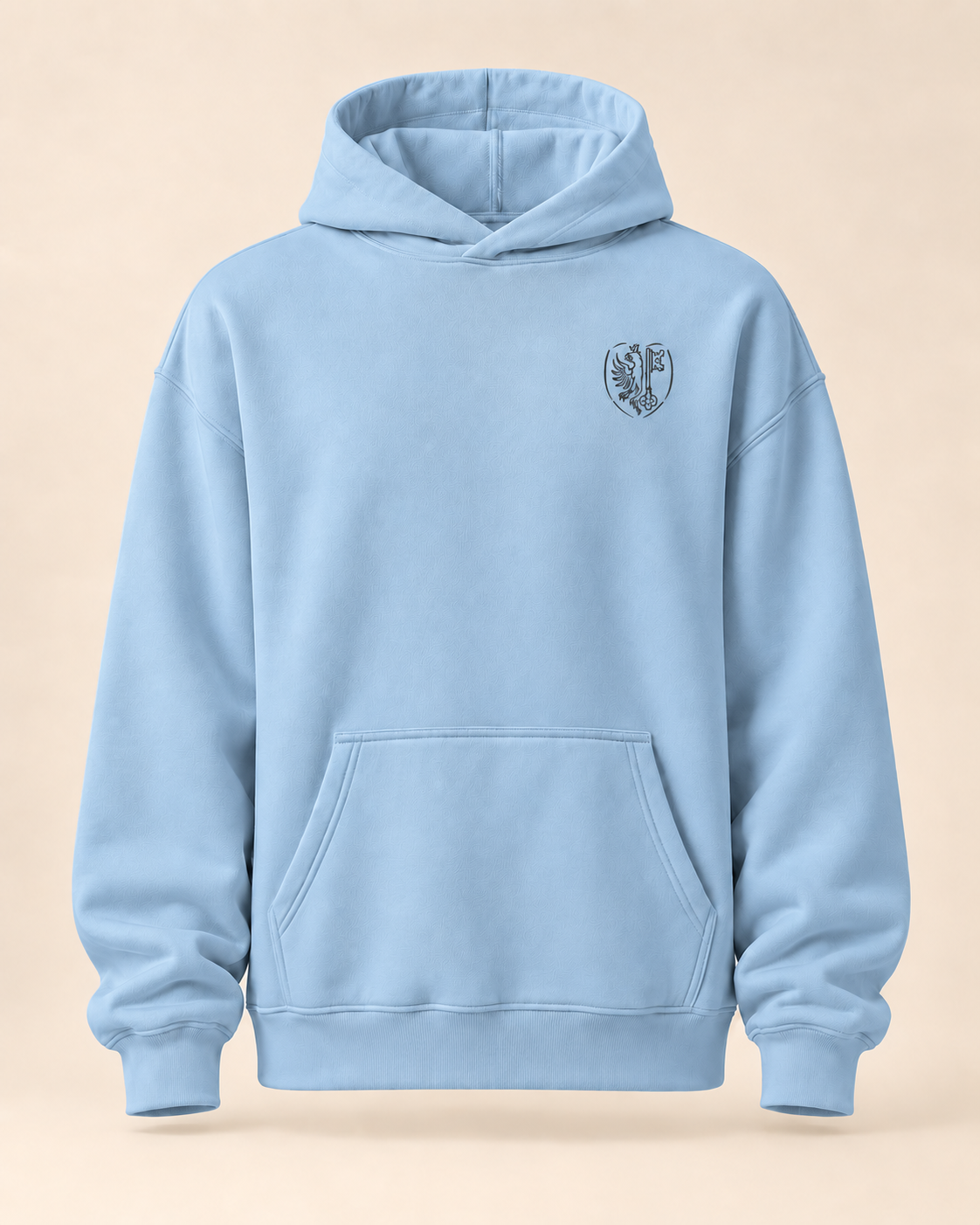 Hoodie écusson — Genève — carolina-blue — face