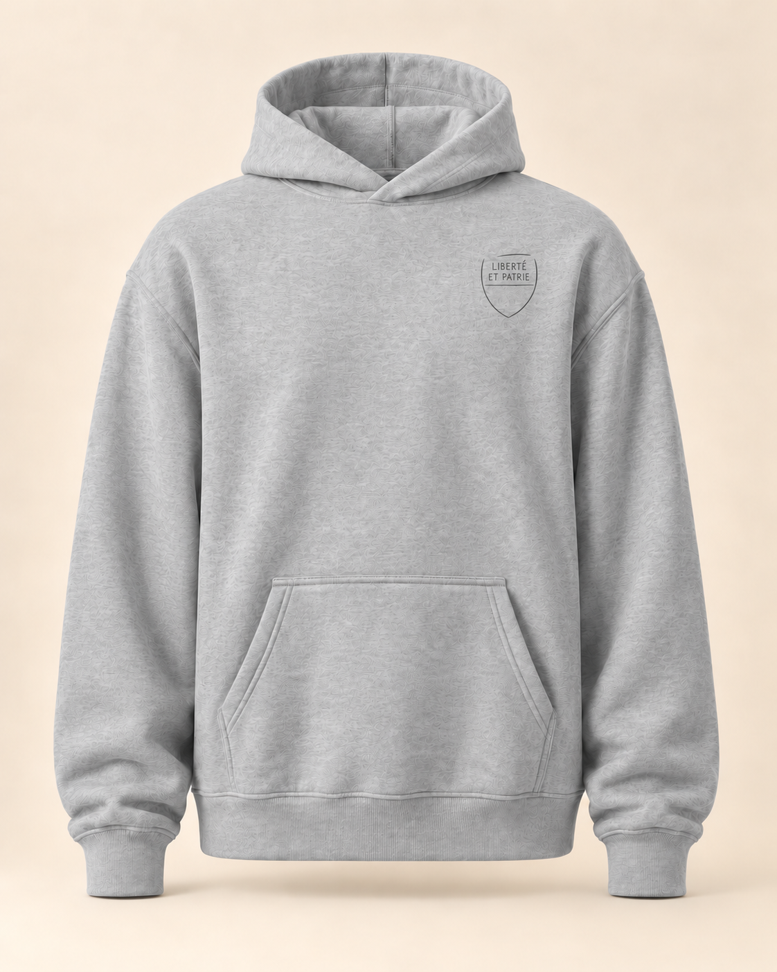 Hoodie écusson — Vaud — Athletic Heather — face