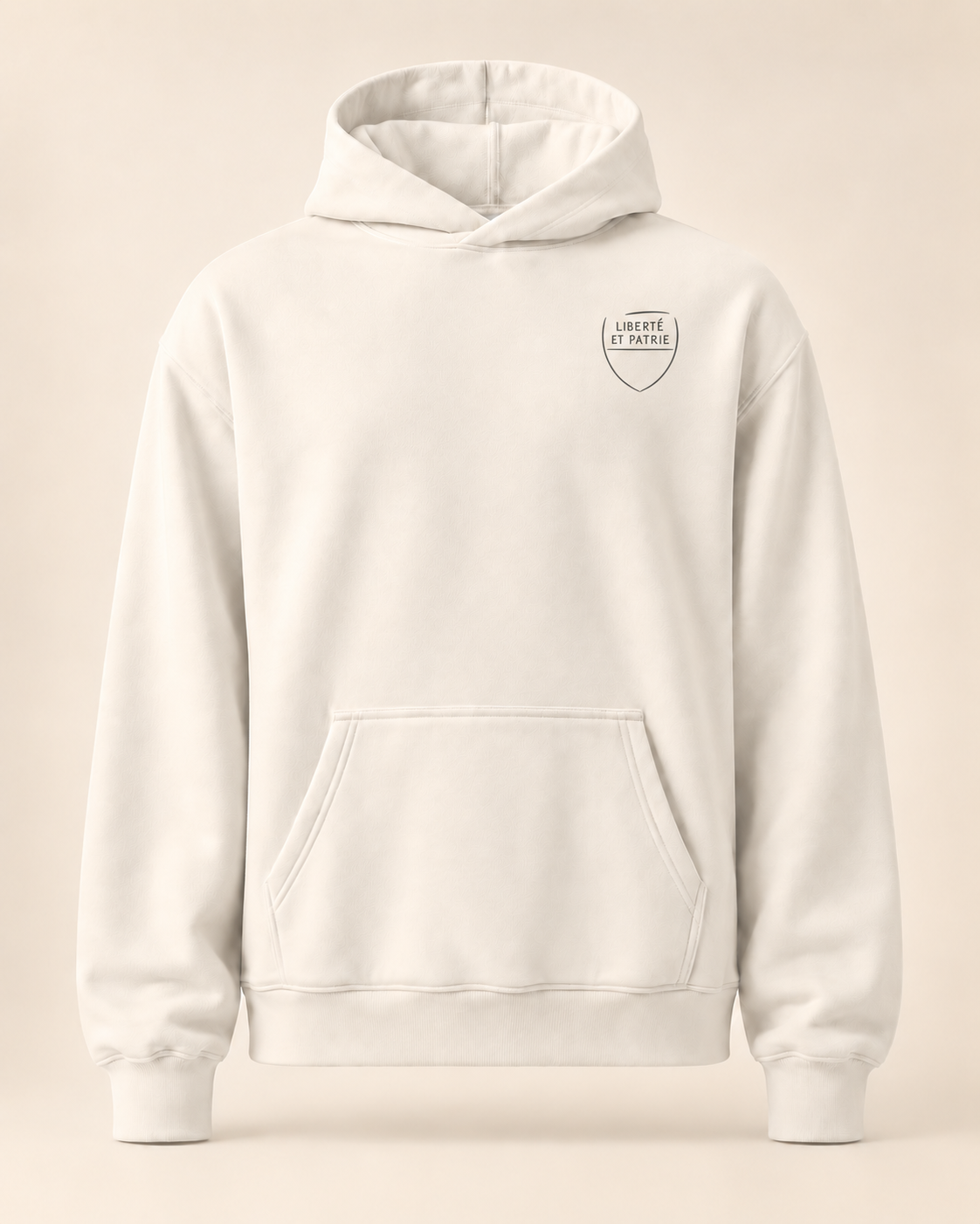 Hoodie écusson — Vaud — Bone — face