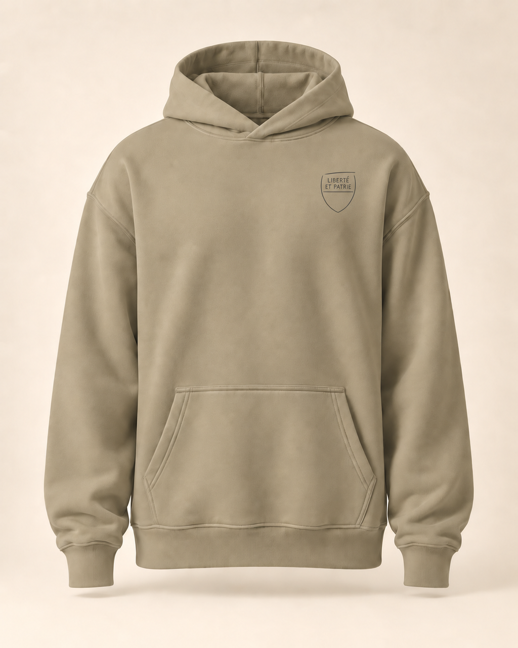 Hoodie écusson — Vaud — Sand — face