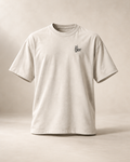 T-shirt sui ziger — Glaris, écru — vue face, mockup réaliste