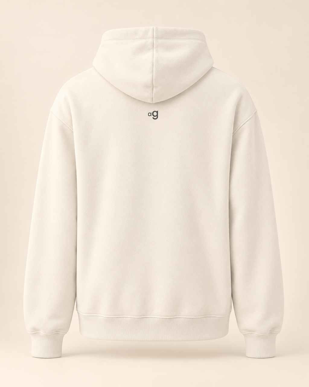 Hoodie rüebli — Argovie — bone, vue dos, vêtement seul — mockup réaliste