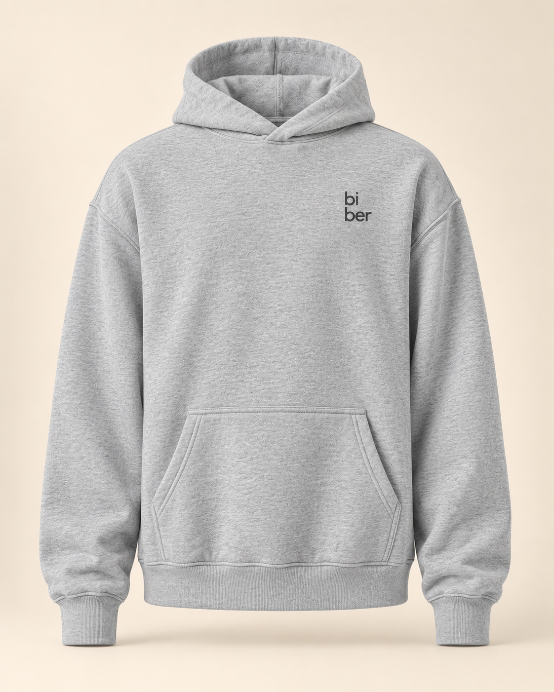 Hoodie biber — Appenzell Rhodes-Extérieures — athletic-heather — vue face sans mannequin