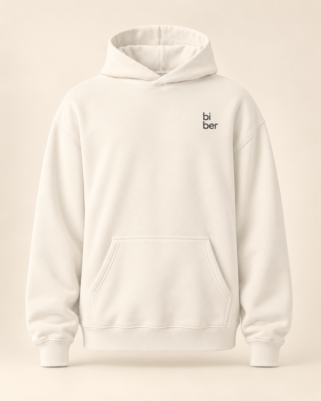 Hoodie biber — Appenzell Rhodes-Extérieures — bone — vue face sans mannequin