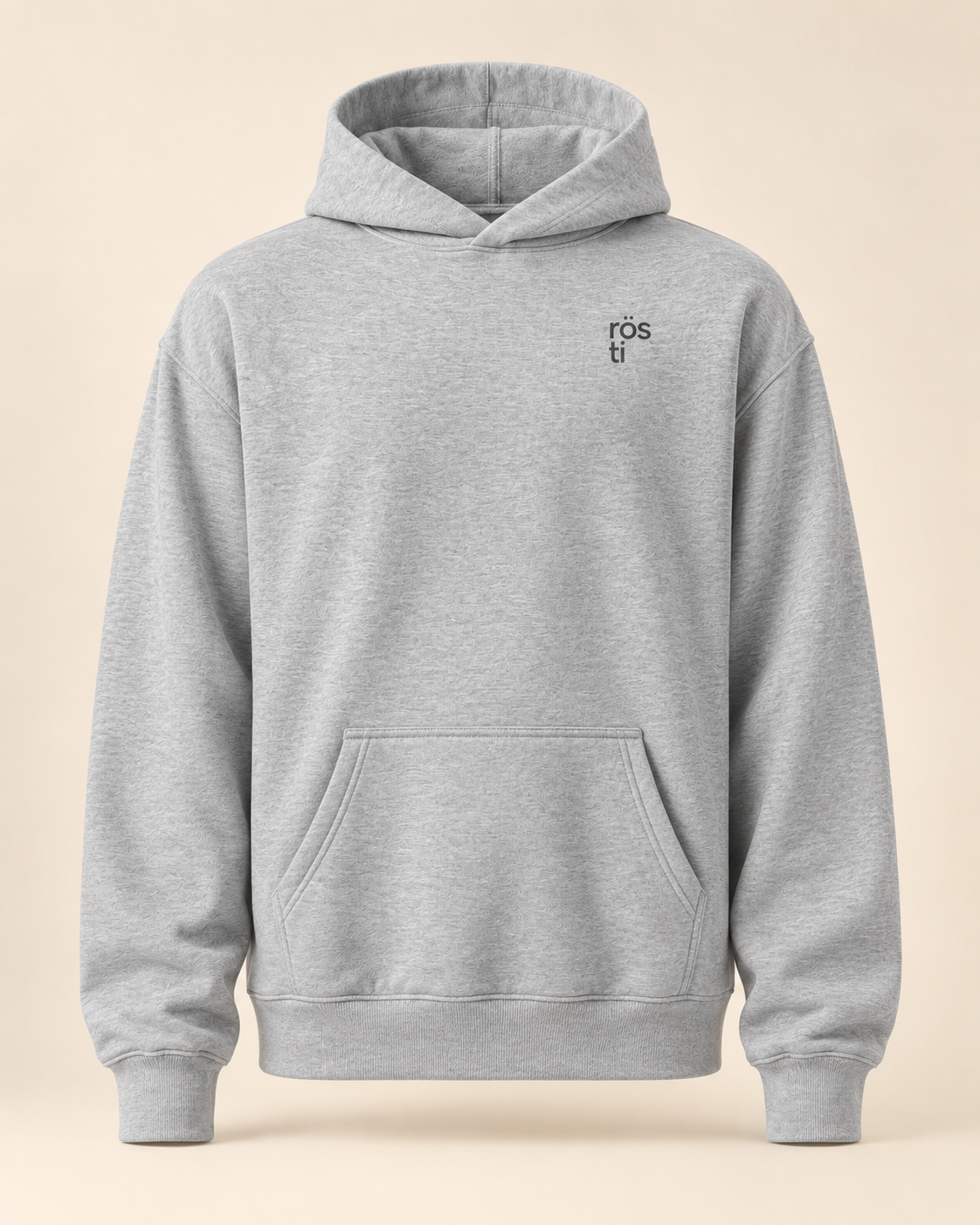 Hoodie rösti — Berne — athletic-heather — vue face sans mannequin