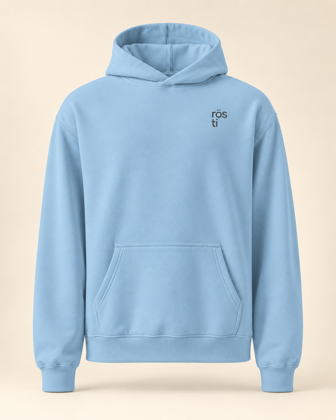 Hoodie rösti — Berne — carolina-blue — vue face sans mannequin