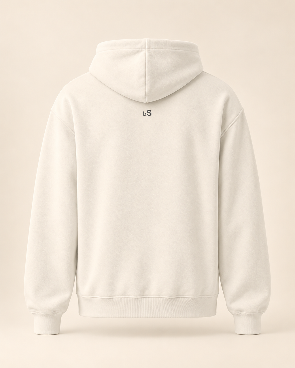 Hoodie läckerli — Bâle-Ville — bone, vue dos, vêtement seul — mockup réaliste