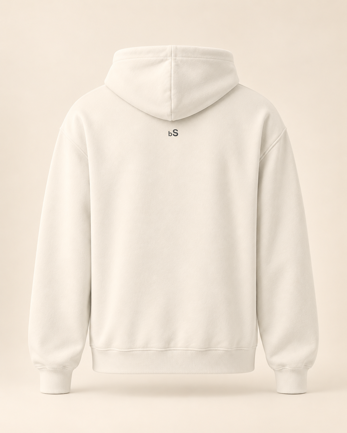 Hoodie läckerli — Bâle-Ville — bone, vue dos, vêtement seul — mockup réaliste