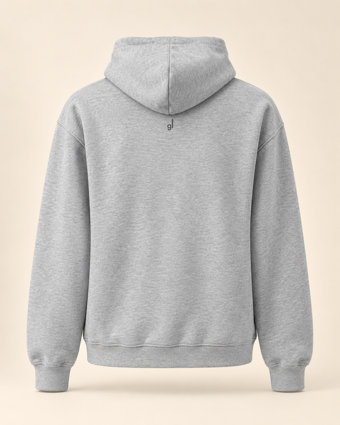 Hoodie ziger — Glaris — athletic-heather — vue dos sans mannequin