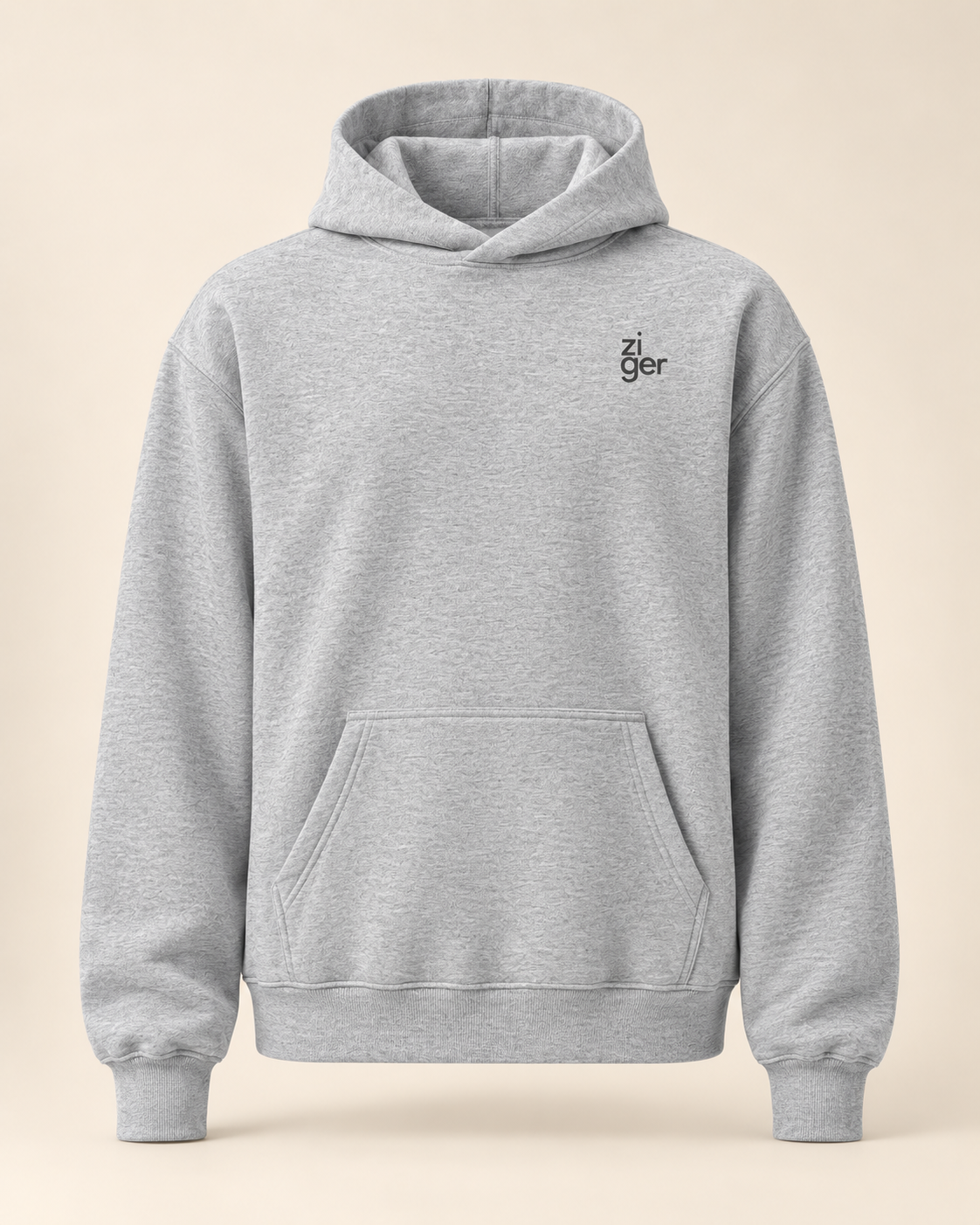 Hoodie ziger — Glaris — athletic-heather — vue face sans mannequin