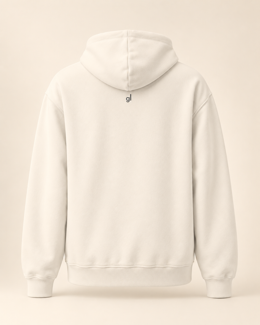 Hoodie ziger — Glaris — bone — vue dos sans mannequin