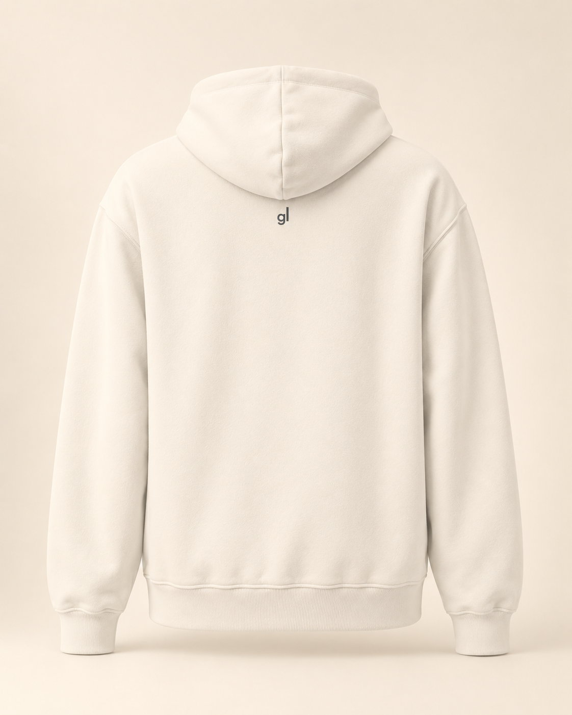 Hoodie ziger — Glaris — bone — vue dos sans mannequin