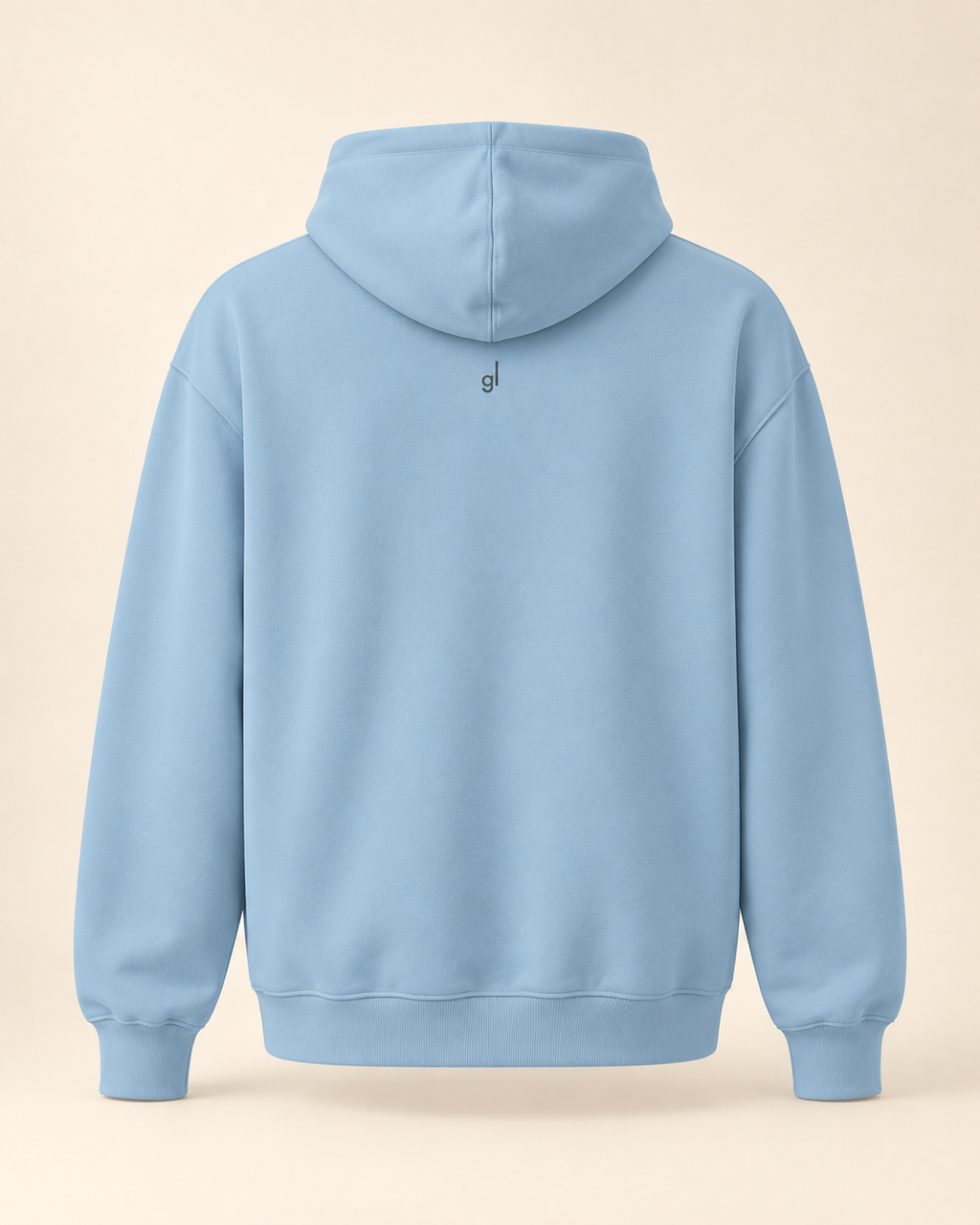 Hoodie ziger — Glaris — carolina-blue — vue dos sans mannequin