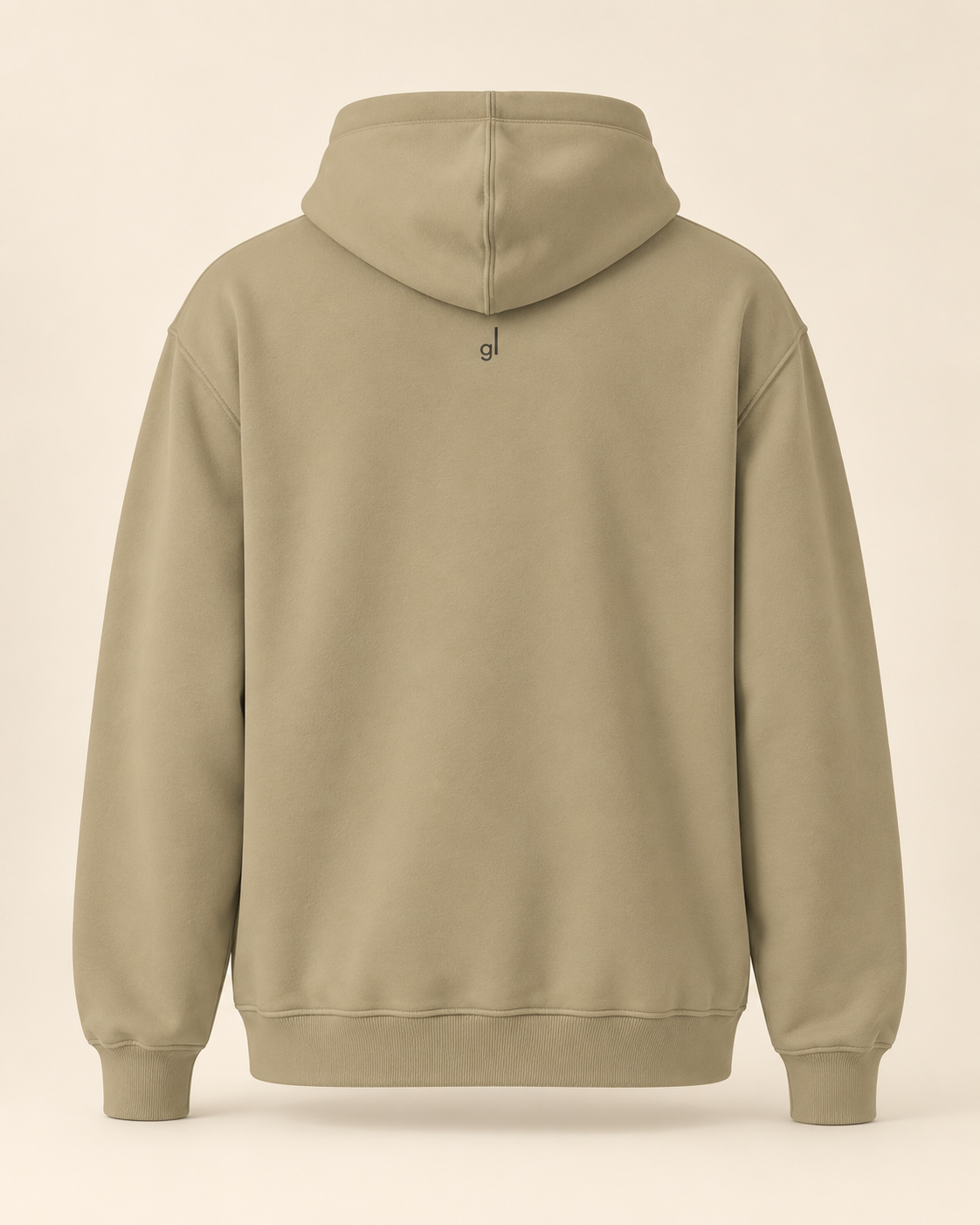Hoodie ziger — Glaris — sand — vue dos sans mannequin