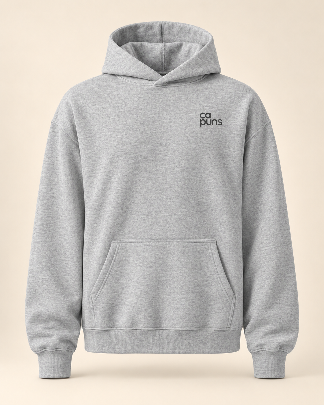 Hoodie capuns — Grisons — athletic-heather — vue face sans mannequin