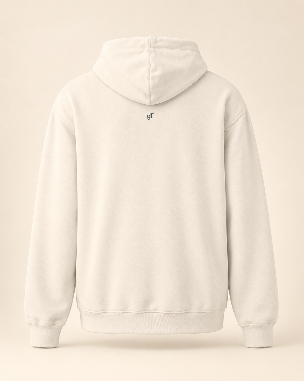 Hoodie capuns — Grisons — bone — vue dos sans mannequin