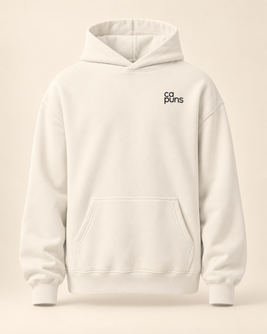 Hoodie capuns — Grisons — bone — vue face sans mannequin