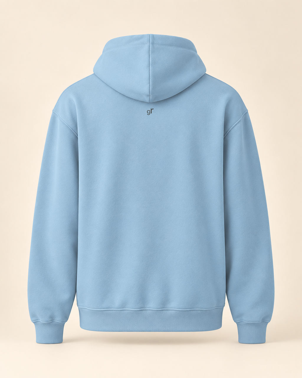Hoodie capuns — Grisons — carolina-blue — vue dos sans mannequin