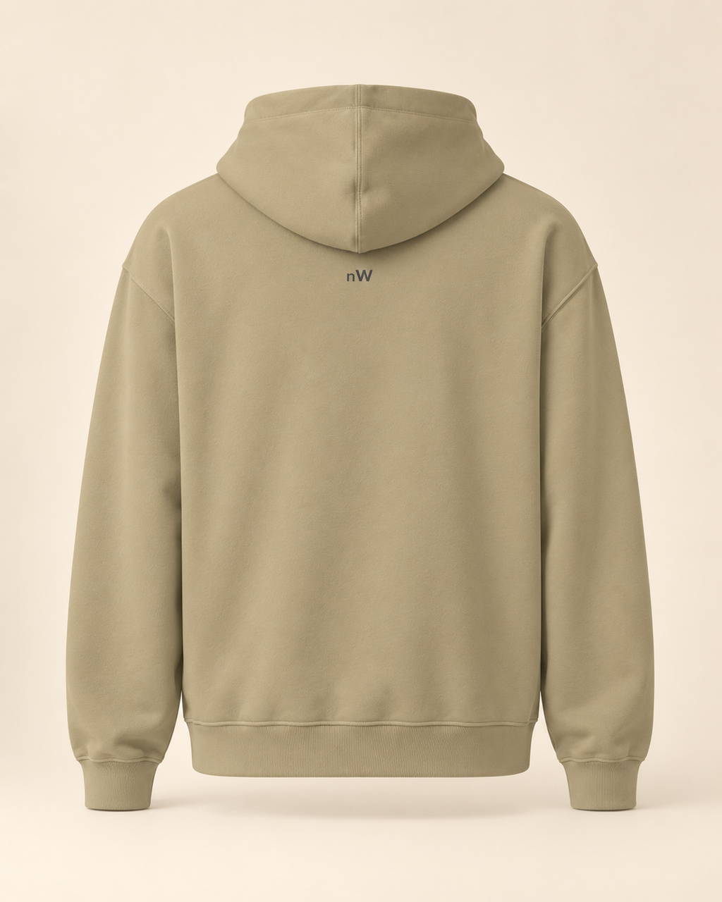 Hoodie lebkuchen — Nidwald — sand — vue dos sans mannequin