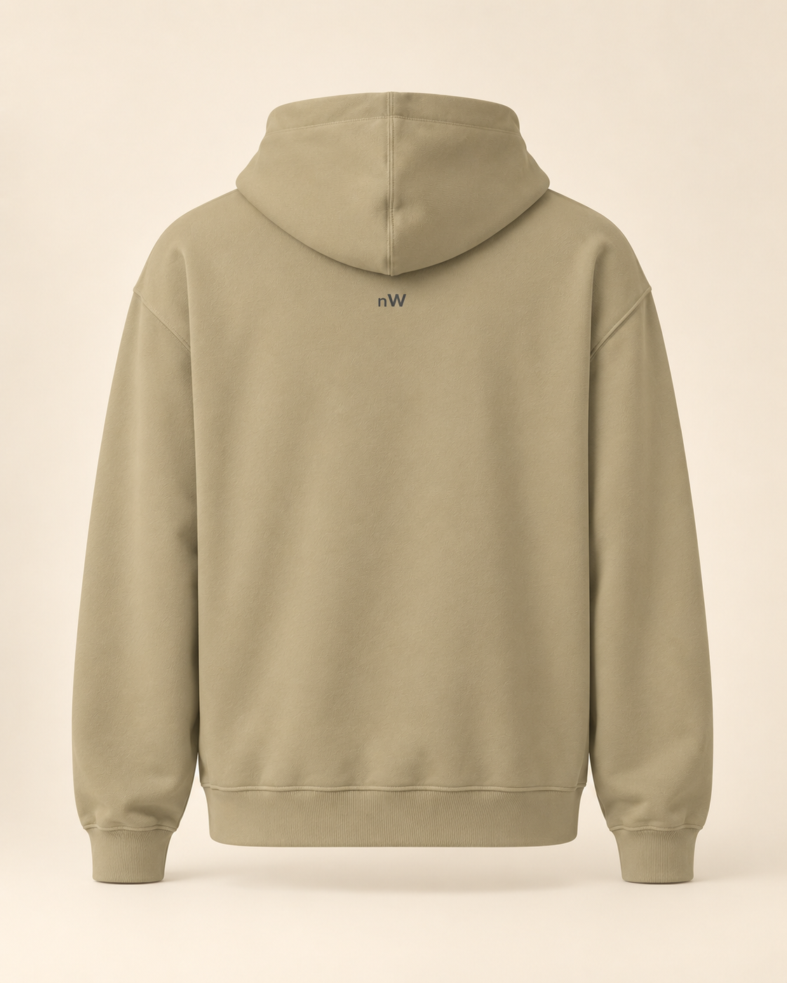 Hoodie lebkuchen — Nidwald — sand — vue dos sans mannequin