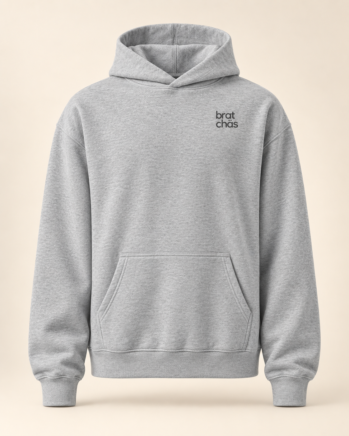 Hoodie bratchäs — Obwald — athletic-heather — vue face sans mannequin