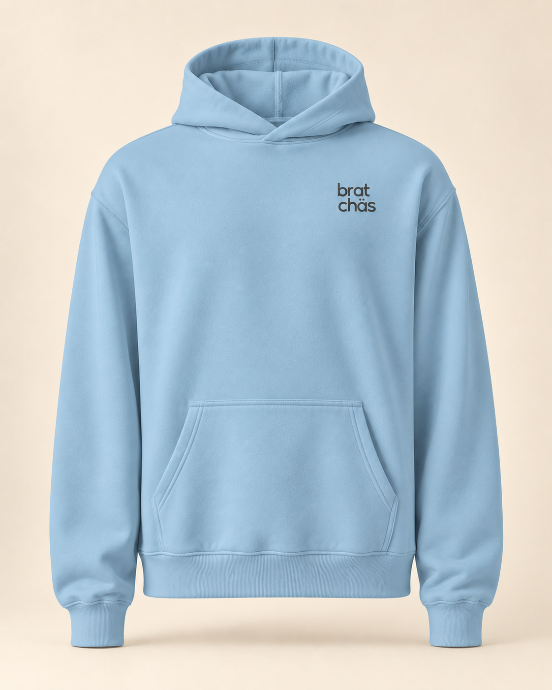 Hoodie bratchäs — Obwald — carolina-blue — vue face sans mannequin