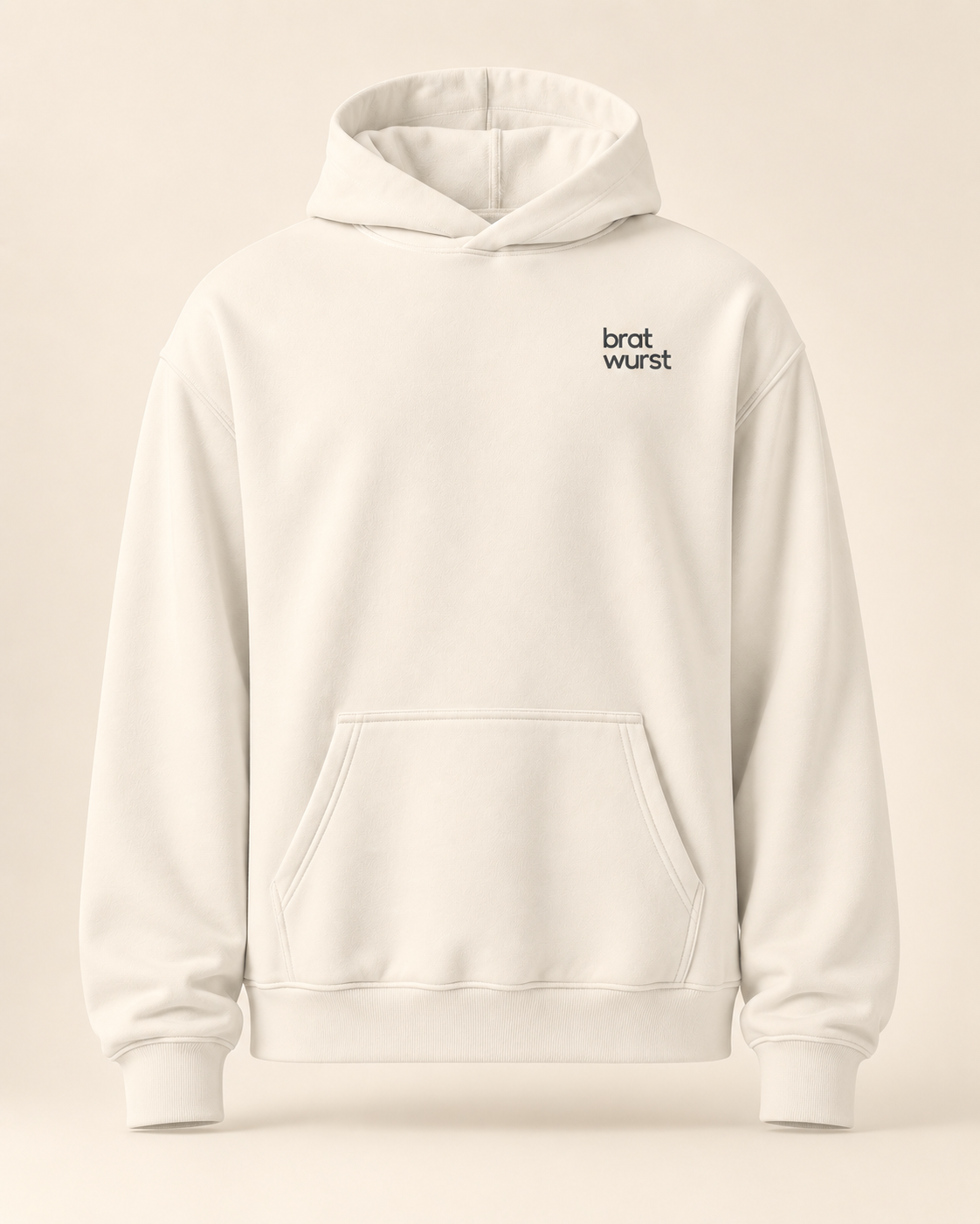 Hoodie bratwurst — Saint-Gall — bone — vue face sans mannequin