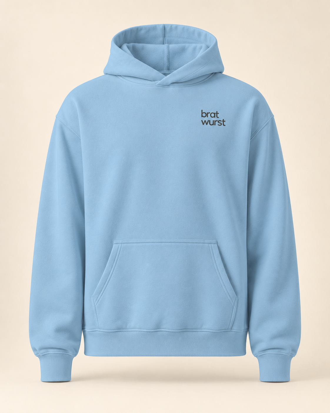 Hoodie bratwurst — Saint-Gall — carolina-blue — vue face sans mannequin