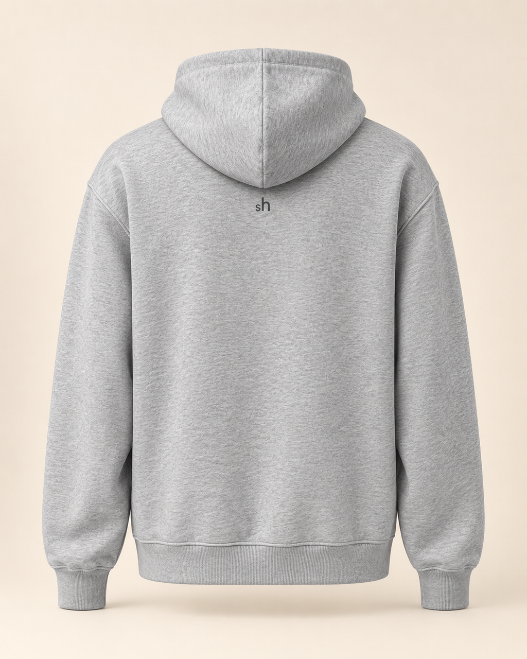 Hoodie schüblig — Schaffhouse — athletic-heather — vue dos sans mannequin