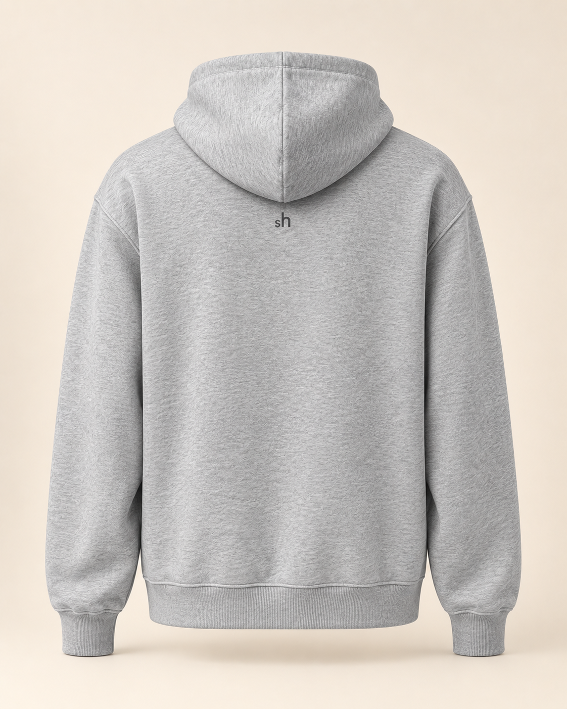 Hoodie schüblig — Schaffhouse — athletic-heather — vue dos sans mannequin