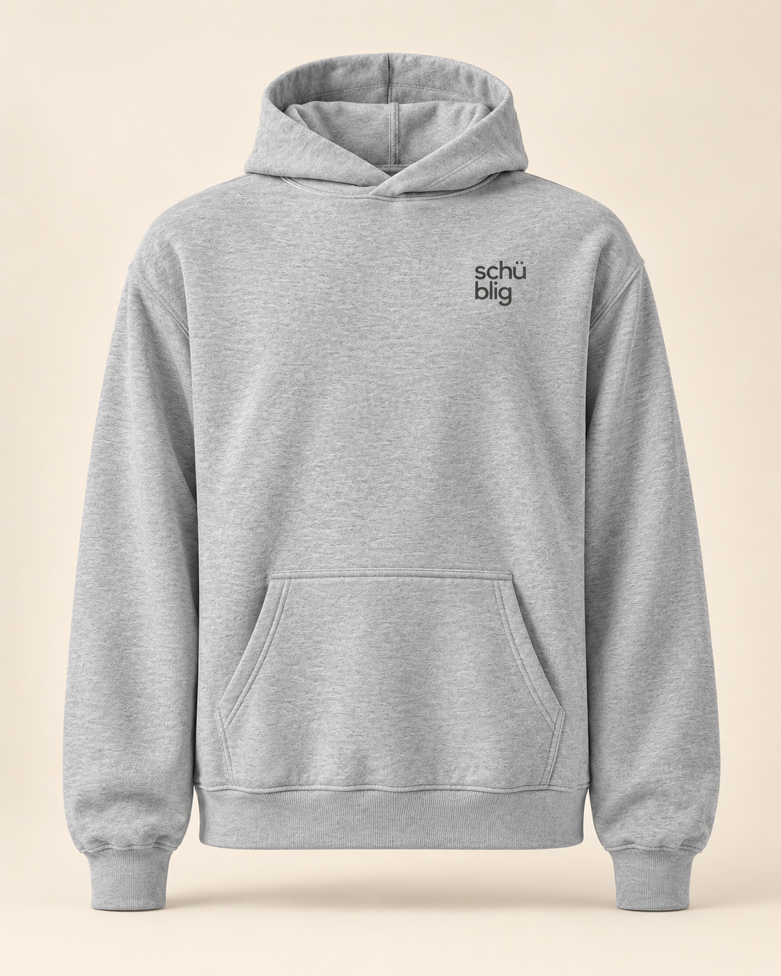 Hoodie schüblig — Schaffhouse — athletic-heather — vue face sans mannequin