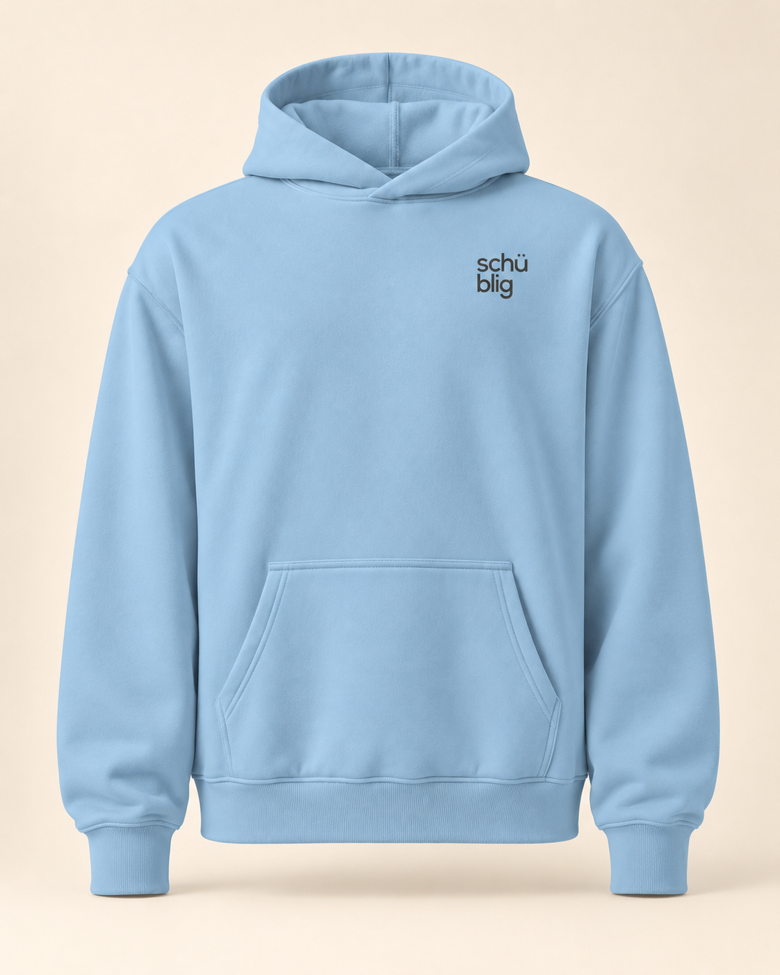 Hoodie schüblig — Schaffhouse — carolina-blue — vue face sans mannequin