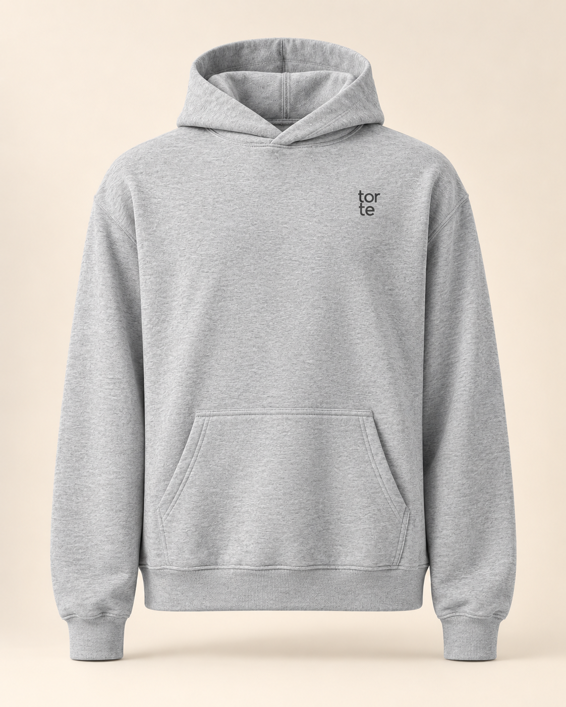Hoodie torte — Soleure — athletic-heather — vue face sans mannequin