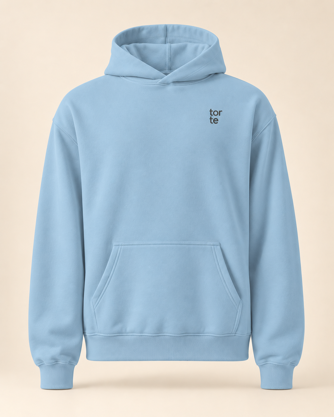 Hoodie torte — Soleure — carolina-blue — vue face sans mannequin