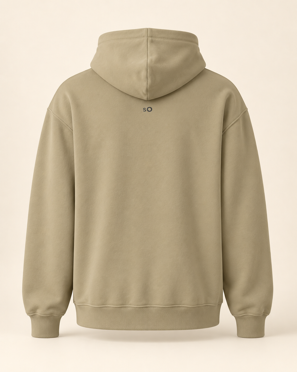 Hoodie torte — Soleure — sand — vue dos sans mannequin
