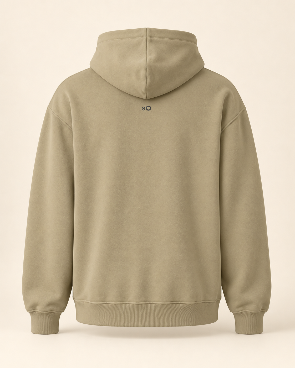 Hoodie torte — Soleure — sand — vue dos sans mannequin