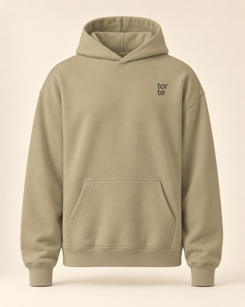 Hoodie torte — Soleure — sand — vue face sans mannequin