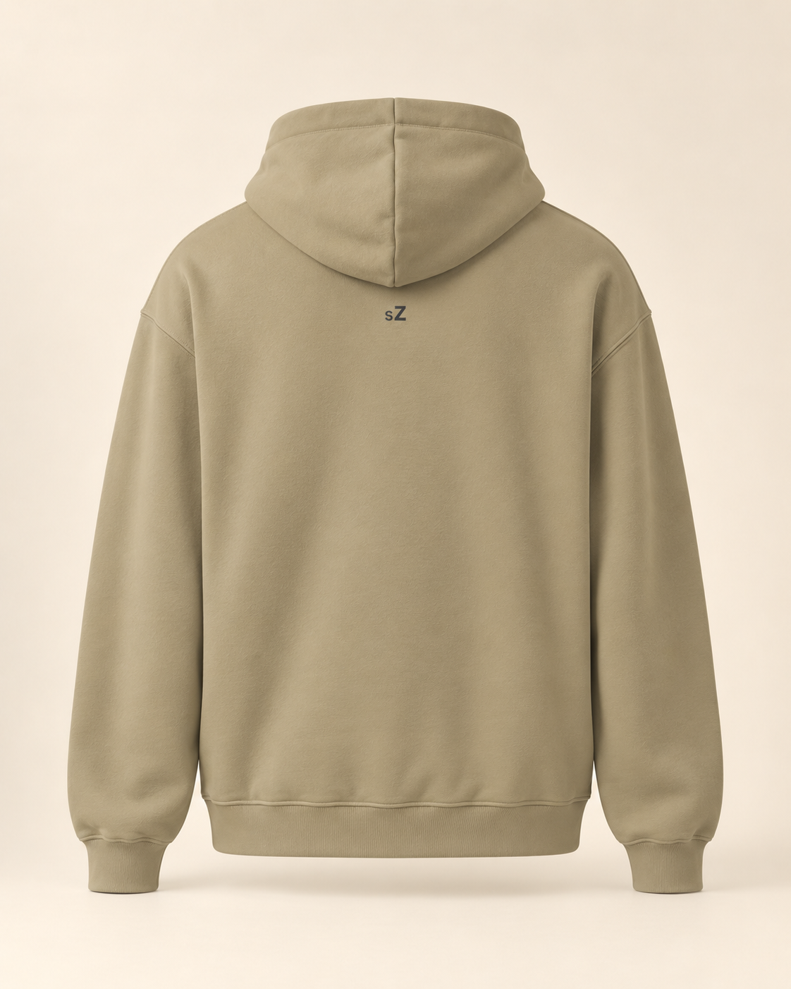 Hoodie kirsch — Schwytz — sand — vue dos sans mannequin